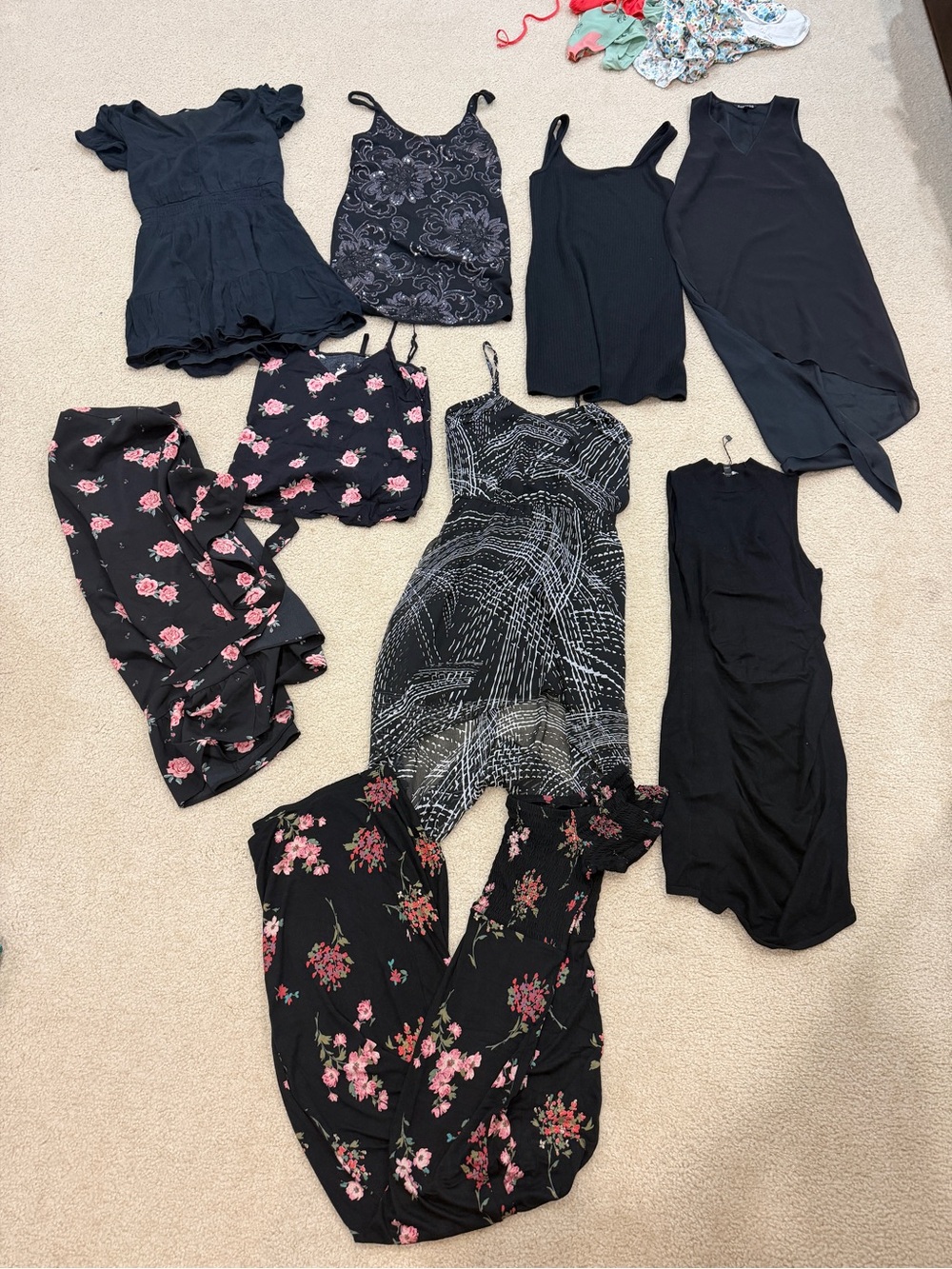 Mixed Black & Floral Women's Dresses and Tops - Bundle
